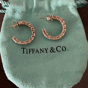 Tiffany & Co. Silver mesh earrings